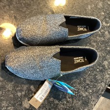 Women's Tom's Alpargata Size 8 Forged Iron Sparkle Knit NWT