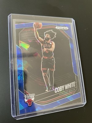 2024-25 Panini Prizm Black - Coby White #68 Blue Ice Prizm /125