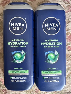 NIVEA MEN Maximum Hydration Body Wash, 16.9 Ounces-2Pack
