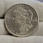 1881 S US Morgan Silver Dollar $1 AU+ (Cleaned)