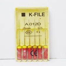10 Packs Dental K-FILE 25mm 025 SSt Endodontic Endo Root Canal K Files Hand Use