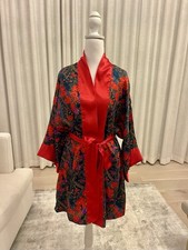 Vintage Victoria's Secret Kimono Robe Gold Label Floral OS 90s Lingerie Wrap Vtg