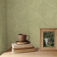 Rasch 571288 Geometrische Boho Tapete GrüN Texturiert Waschbar Vinyl