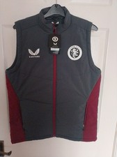 BNWT Castore padded Aston Villa Coaches Bench Gilet Size 10 Small unisex