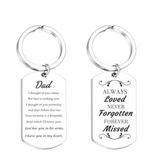 Memorial Gifts for The Loss Of Dad Sympathy Keychain for Dad Father's Day