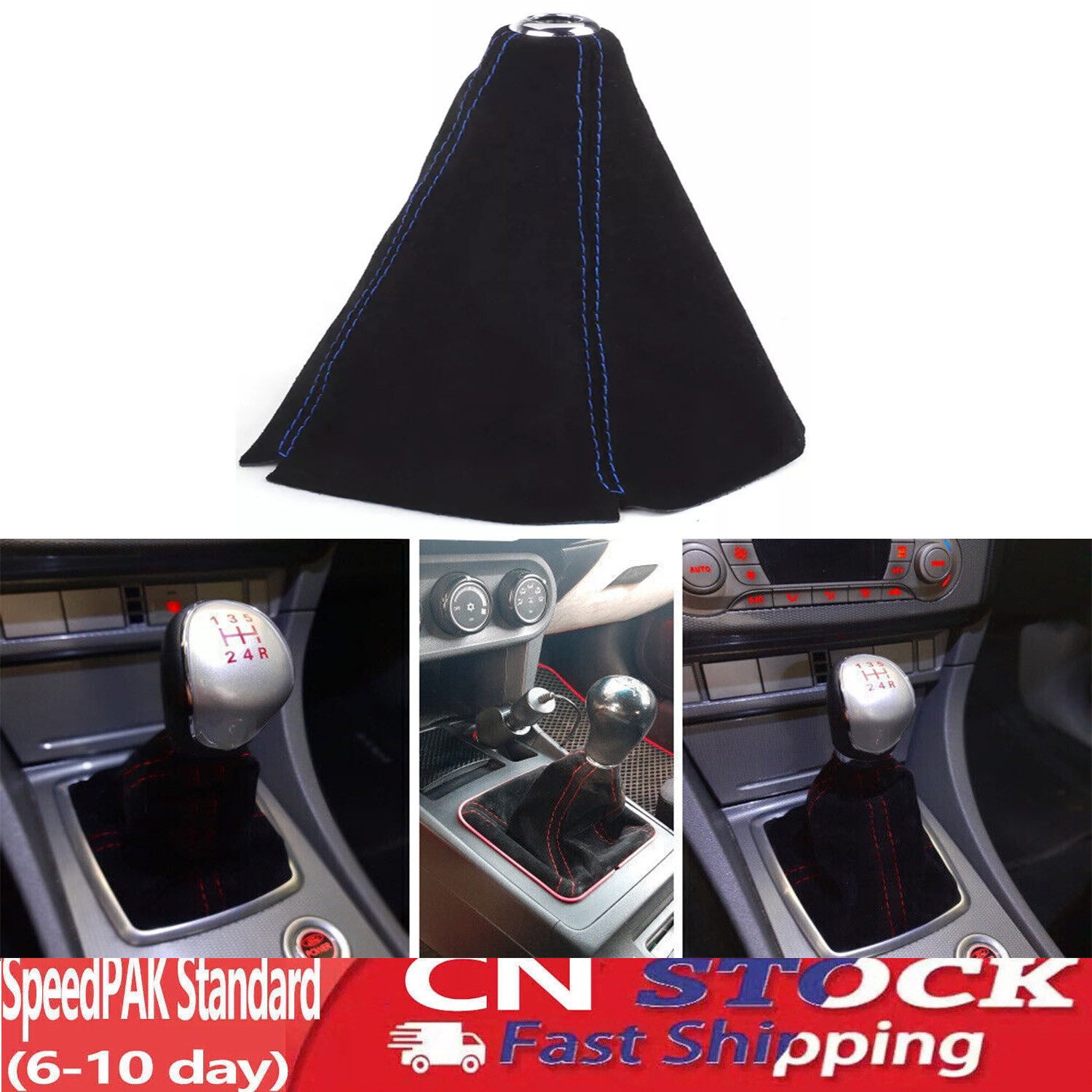 1PCS Leather Gear Stick Shift Knob Boot Gaiter Cover For Universal Manual Car