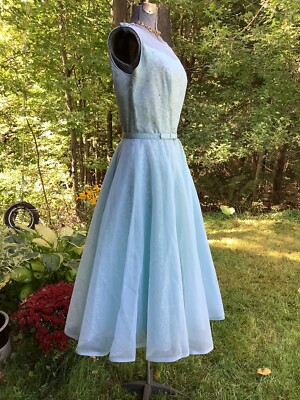 Vintage 1950's Lovely Blue Formal GOWN DRESS Sandra Dee 40-28-60
