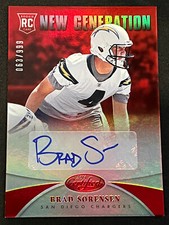 2013 Certified New Generation Mirror Red Signatures Brad Sorensen Rookie Auto RC