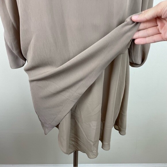 Soft Surroundings Solid Tan Brown Long Sleeve Tun… - image 4