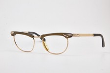 1970s vintage gold plated eyeglasses MARWITZ MATURELLE golden cat eye frame