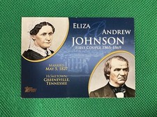 2008 Topps Update First Couples #FC16 Andrew Johnson Eliza Johnson