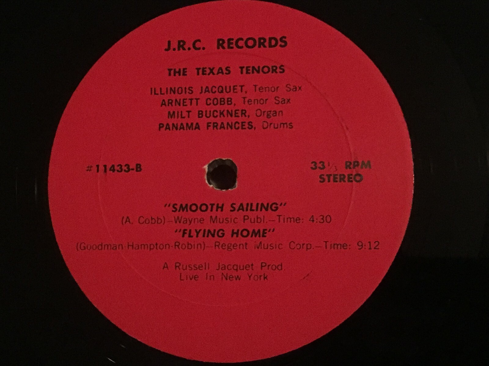 COBB & ILLINOIS JACQUET Jazz At Town Hall JRC 11433 {nm orig