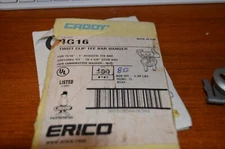 BOX 80 CT NEW OPEN-BOX ERICO CADDY 4G16 TWIST CLIP  15/16"-1" ACOUSTICAL TEE BAR