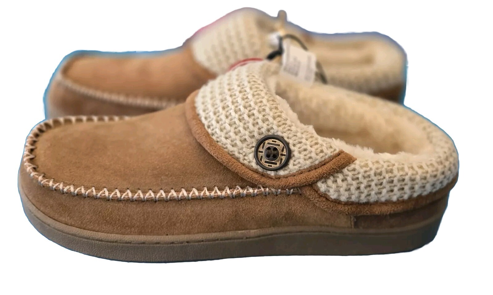 SAOLA Pantofole in pelle supporto arco plantare imbottito suola rigida US W taglia 7 8 nuove con etichette