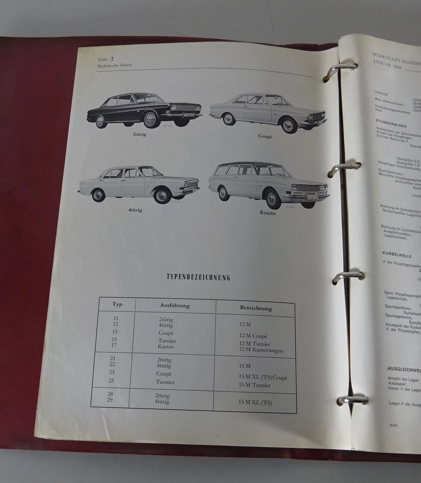 Manual De Taller Ford Taunus 12 M / 15 M P6, Años De Fabricación 1966 - 1970 - Imagen 3 de 4