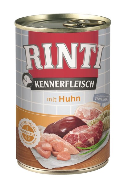 Rinti Kennerfleisch Pur Huhn 24X 400G Nassfutter Feuchtnahrung Hundefutter-image