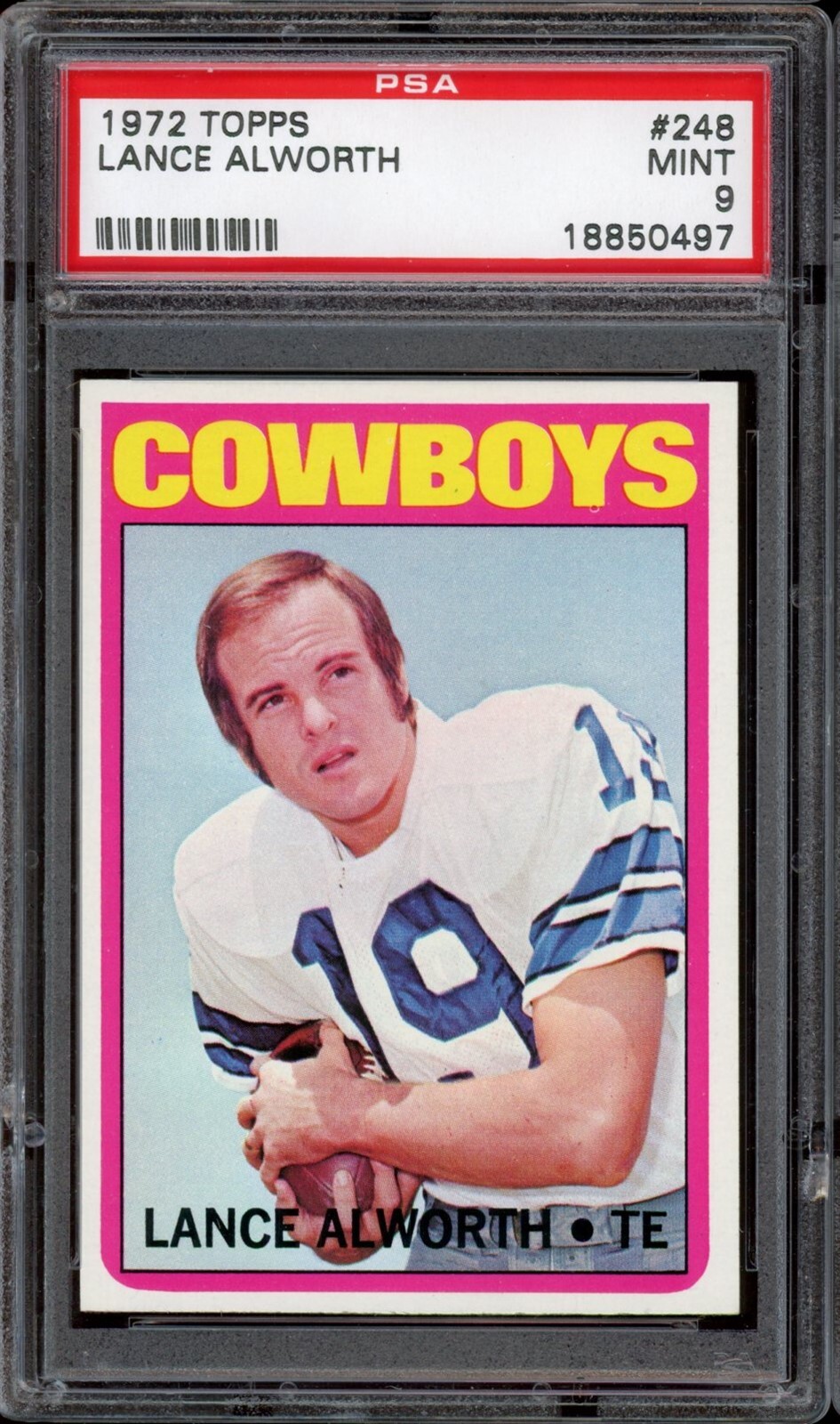 1972 Topps Football #248 Lance Alworth PSA 9