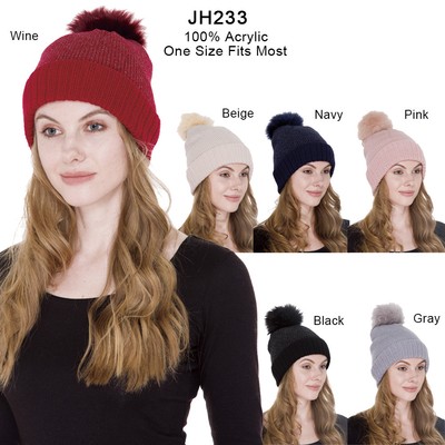 toboggan hat with fur