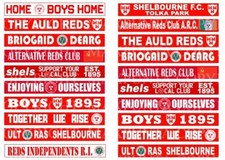 SUBBUTEO 20 ADESIVI STICKERS SHELBOURNE F.C. TIFOSI SUPPORTERS TRANSENNA FENCE