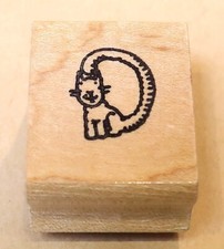 DETAILED RUBBER STAMPS RUBBER STAMP "D" ALPHABET CAT