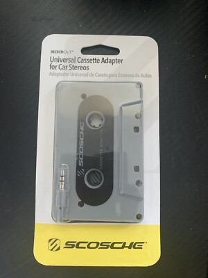 Scosche Decked Out Universal Cassette Tape Adapter Car Stereos PCA1GY Brand New