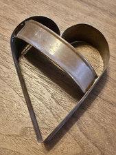 Vintage Michael Bonne Heart-Shaped Copper Cookie Cutters 198's 5 1/4" X 4.5"