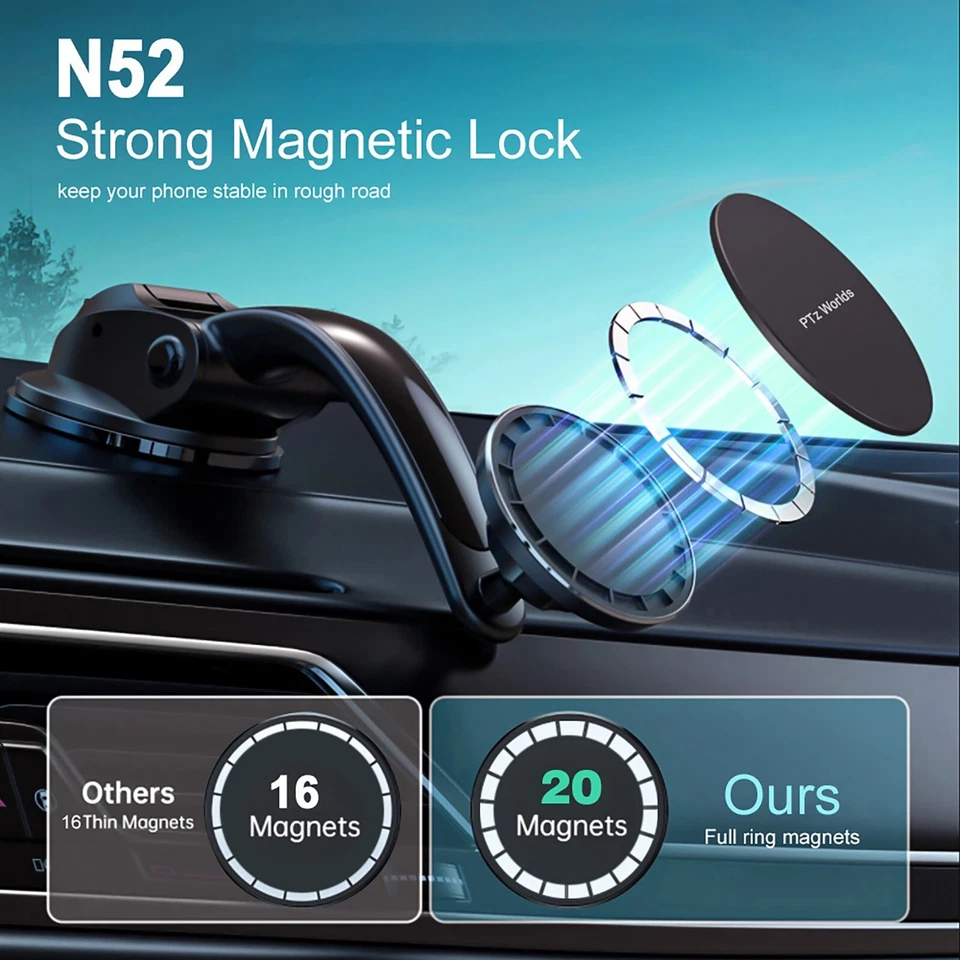 MagSafe Phone Holders for Dashboard Low Profile, Windshield, Car Cup, Air Vent - Image 4 of 4