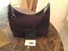 Bvlgari signature logo Brigitte Brown hobo Leather Shoulder Handbag Italy Nwt