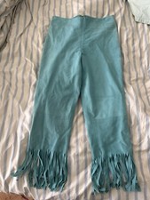 Vintage Ralph Lauren Suede Fringe Pants, Purple Label - Size 2