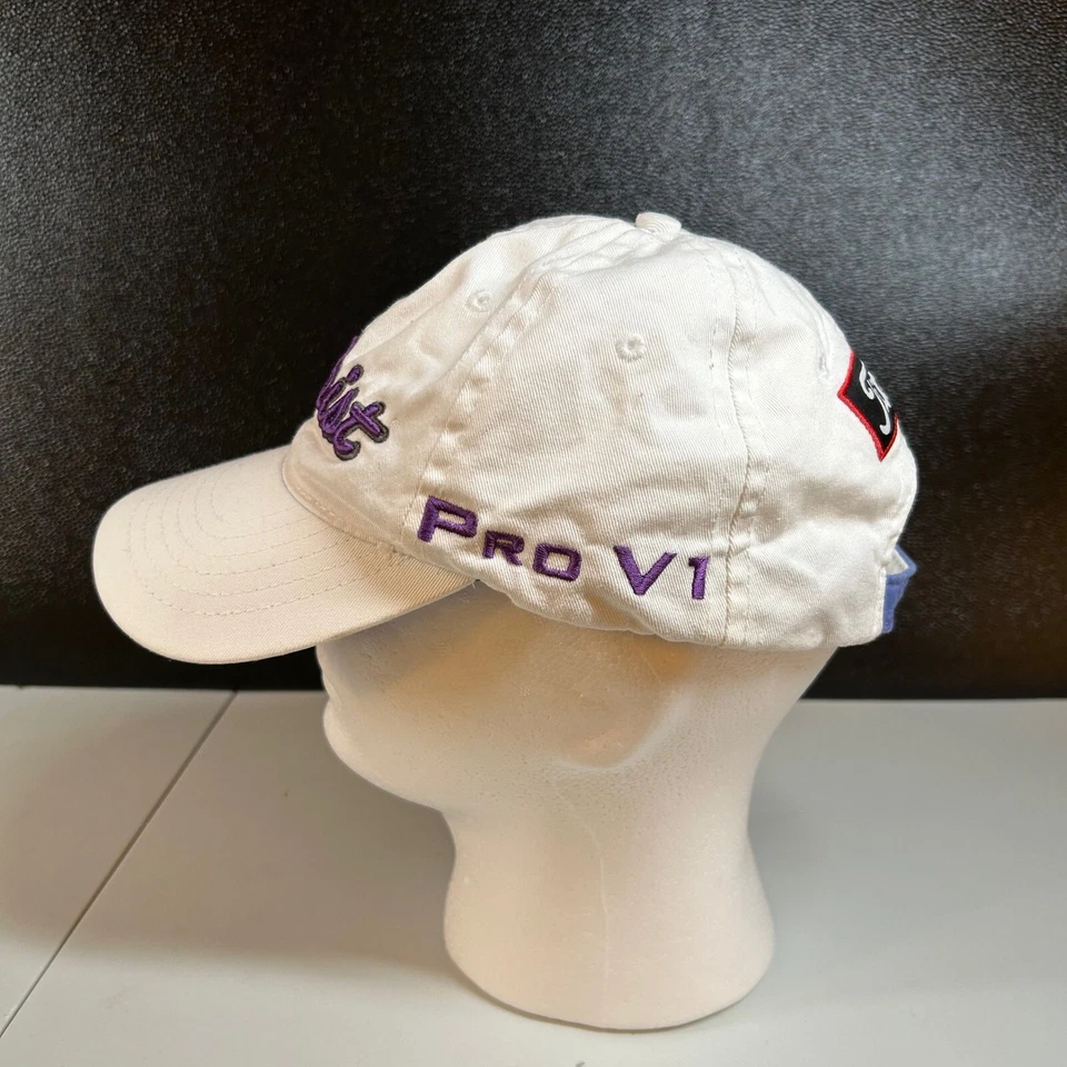Gorra de Golf Titleist Pro V1 Ajustable Blanca Púrpura Gorra FootJoy Correa Adulto Foto 2 de 4