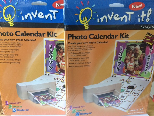 Invent It X 2 PKG Photo Create Your Own Calendar Kits For Ink Jet 