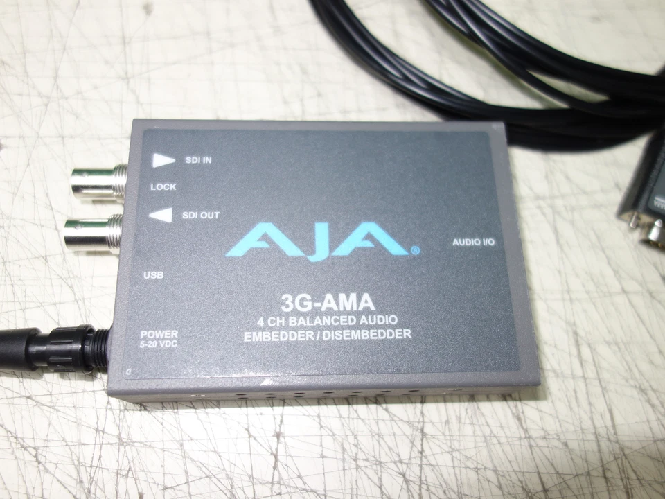 AJA 3G-AMA 4-Channel Balanced Audio Embedder/Disembedder w/Breakout Cable & P/S - image 2 of 4