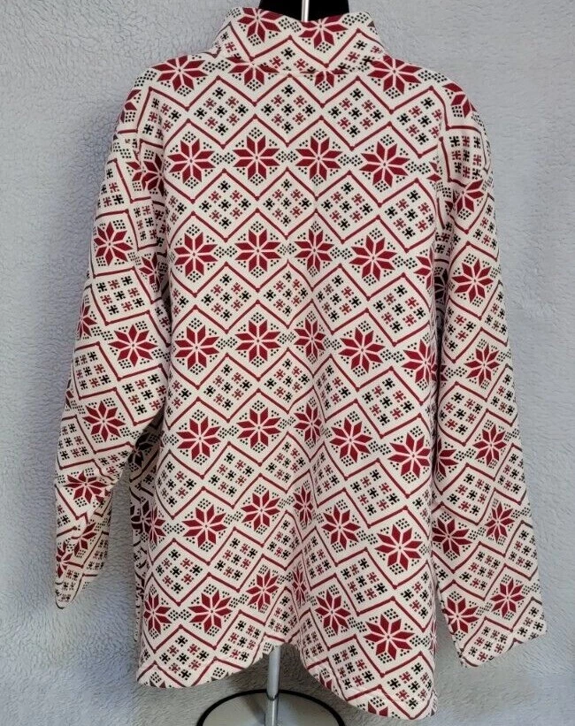 Sudadera Camisa Top Blusa Laura Scott Mujer Talla 1X Roja Negra Crema Foto 4 de 4