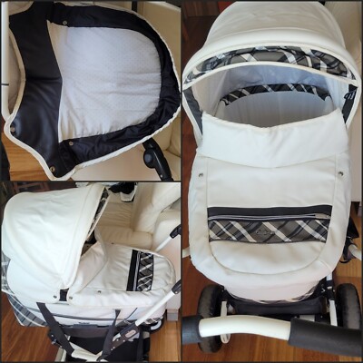 Emmaljunga City Cross, Babyschale und Sportaufsatz, Kinderwagen, weiß