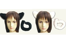 Loveless Cosplay Costume Accessory White Black Cat Ear And Tail Set