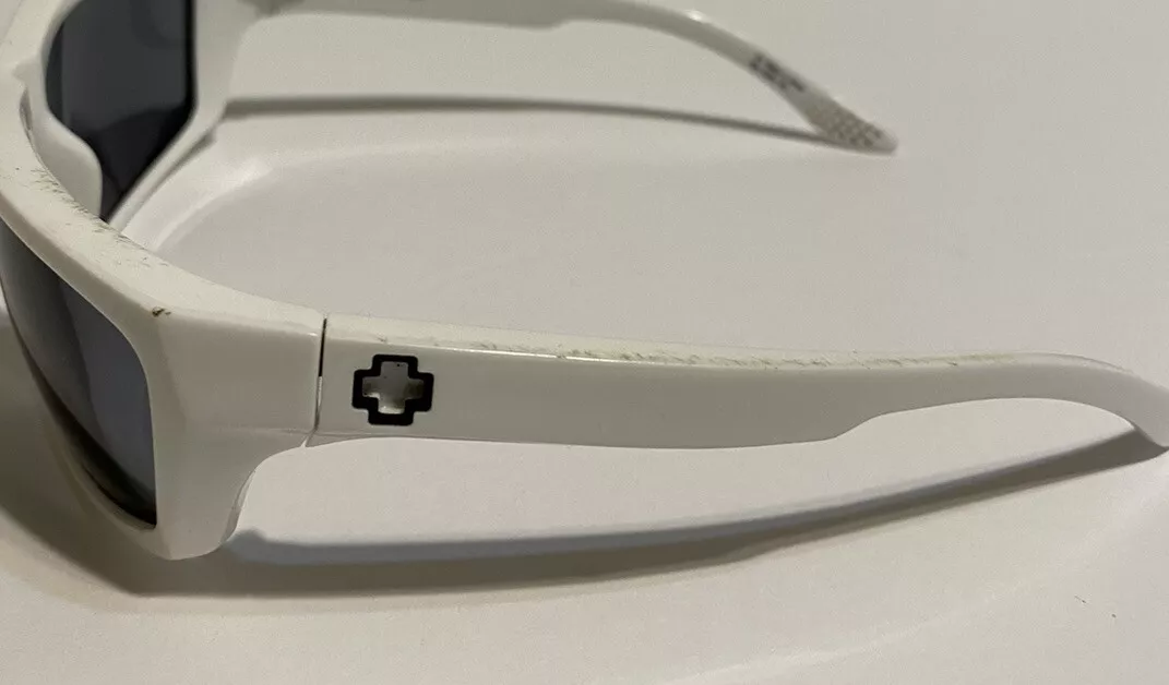 Spy Optic KASH POLARIZED Sunglasses Shiny Bwhite with Grey Lenses