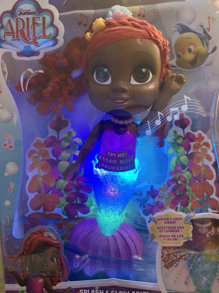 Disney Junior's Ariel Splash and Glow Doll NEW In Box – 11 1/2'' *READ*