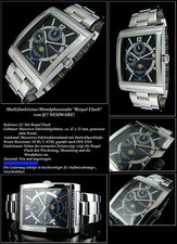 Jacques Cantani Herrenuhr Royal Flush Kalender Mondphase Edelstahl JC-966 