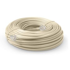 Phone Line Cord 100 Feet - Modular Telephone Extension Cord 100 Feet - 2 Cond...