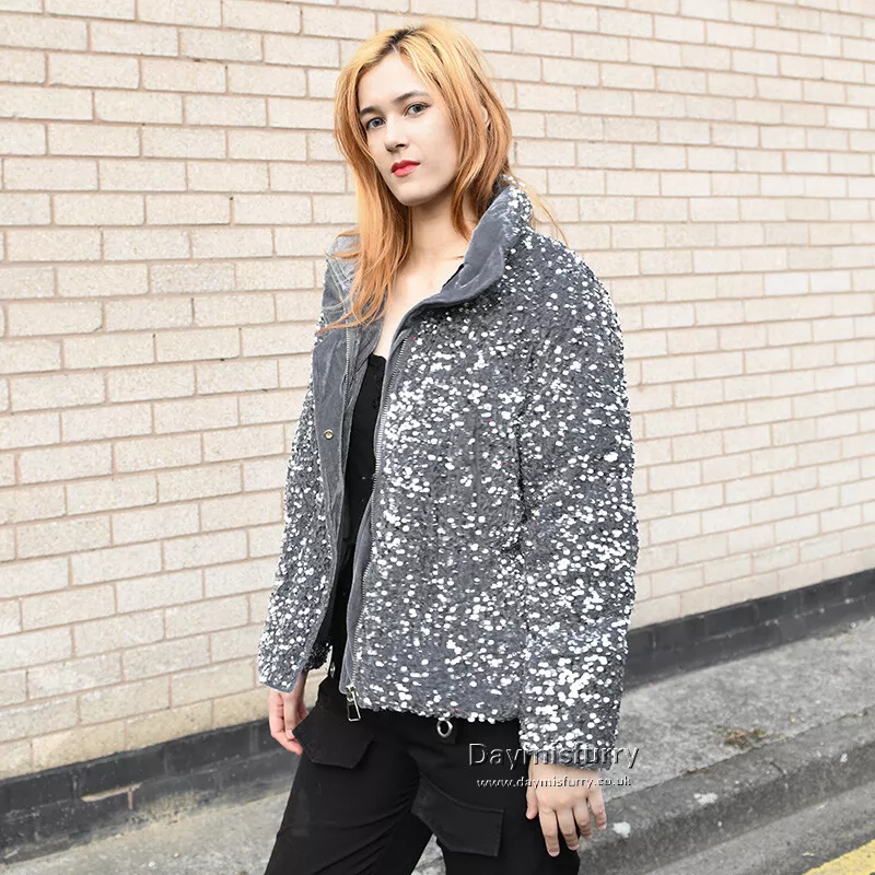 Light grey top winter jacket