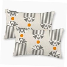 Boho Mid Century Pillow Covers 12x20 Inch Set of 2, 20" x 12" Pack of 2 Boho1