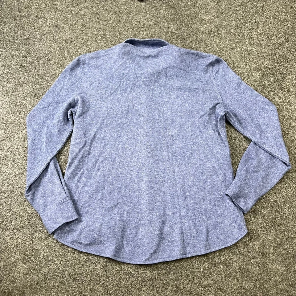 Camisa BRUNELLO CUCINELLI Lana Cachemira Abotonada Para Hombre Talla 52 Azul Foto 4 de 4