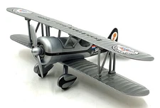 Spec Cast Approx 28cm Wingspan 28624B - Stearman Bi-Plane Amoco - Silver