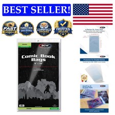 Archival Quality 9x14 Graded Comic Bags - Resealable, 100 Count for Safeguarding