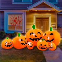 Aufblasbarer KüRbis Halloween Deko Garten Hof Party 213 Cm Mit ZubehöR 2,1 M