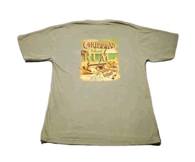 Caribbean Islands Rum ''Surrender The Booty'' Newport Blue T-Shirt Size 2XL 