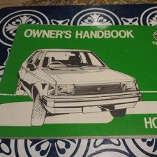 Talbot Horizon Owners Handbook Original 