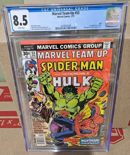 1977 MARVEL TEAM UP SPIDERMAN & THE INCREDIBLE HULK #53 1ST JOHN BYRNE X-MEN*