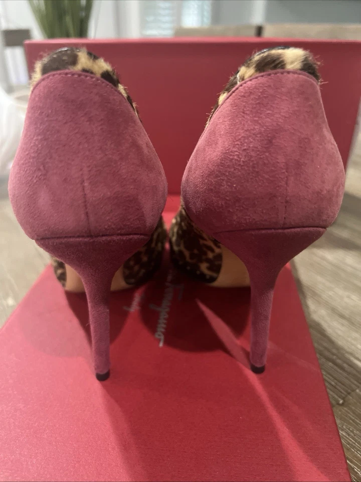 Salvatore Ferragamo LIENA 100P черный, теленок, темно-фиолетовый 5 1/2 - Изображение 4 из 4