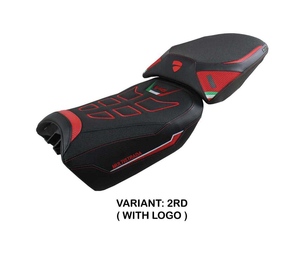 Seat cover Safi ultragrip Red RD + logo TPZ Ducati Multistrada V4 2022 2026